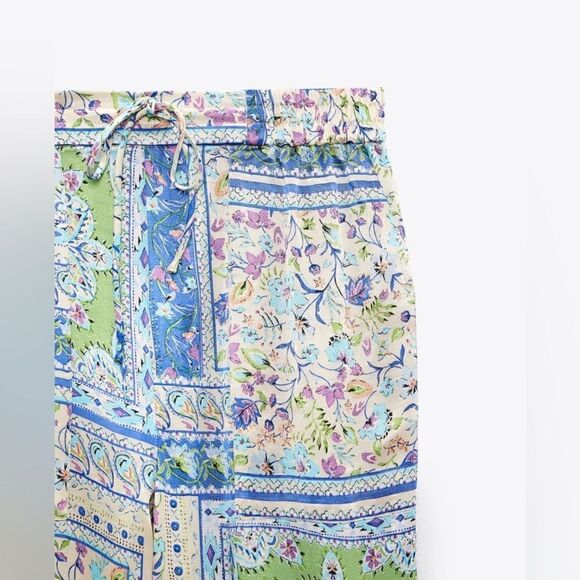 ZARA BOHO PAISLEY PRINTED PANTS - Picture 5 of 6